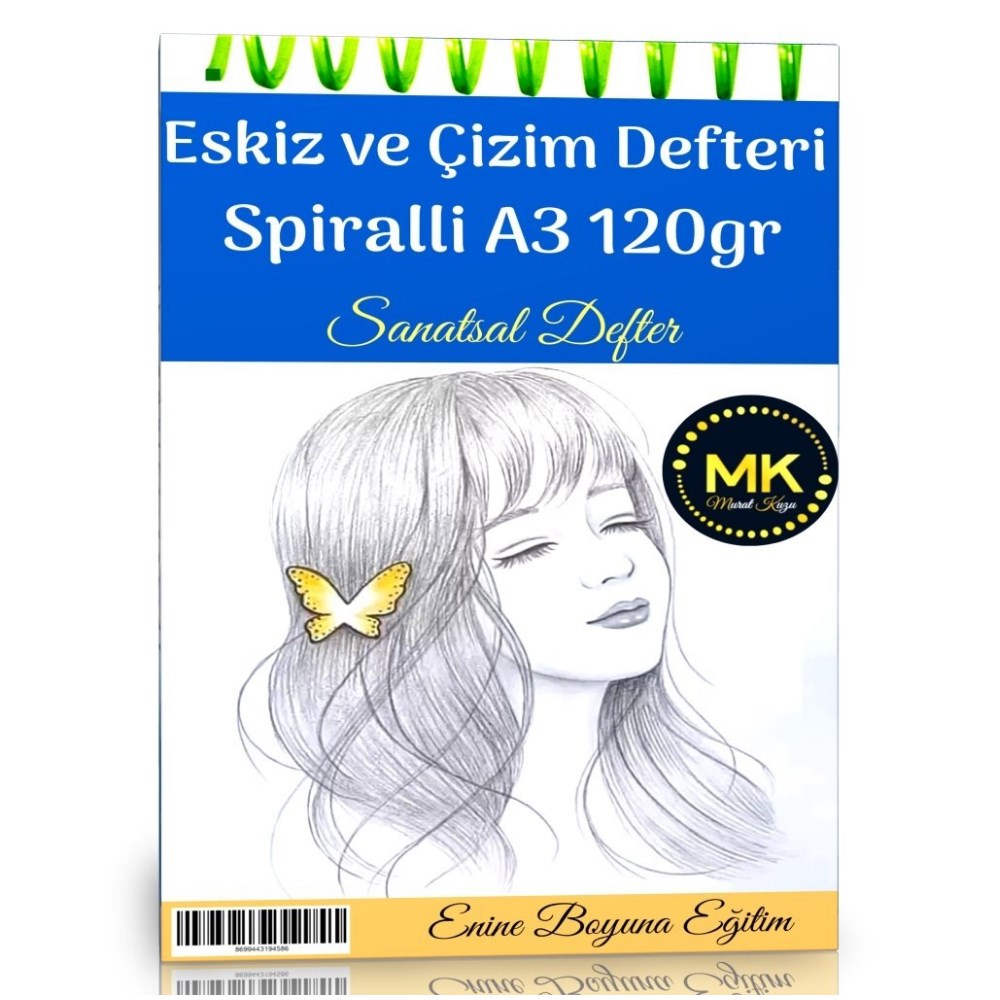 Eskiz ve Çizim Defteri Spiralli 60 Sayfa A3 120 gr