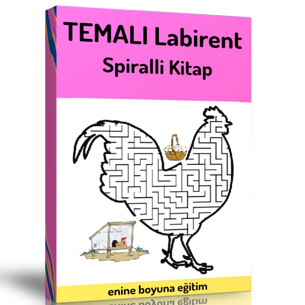 Harika Temalı Labirent Bulmaca Kitabı (spiralli)