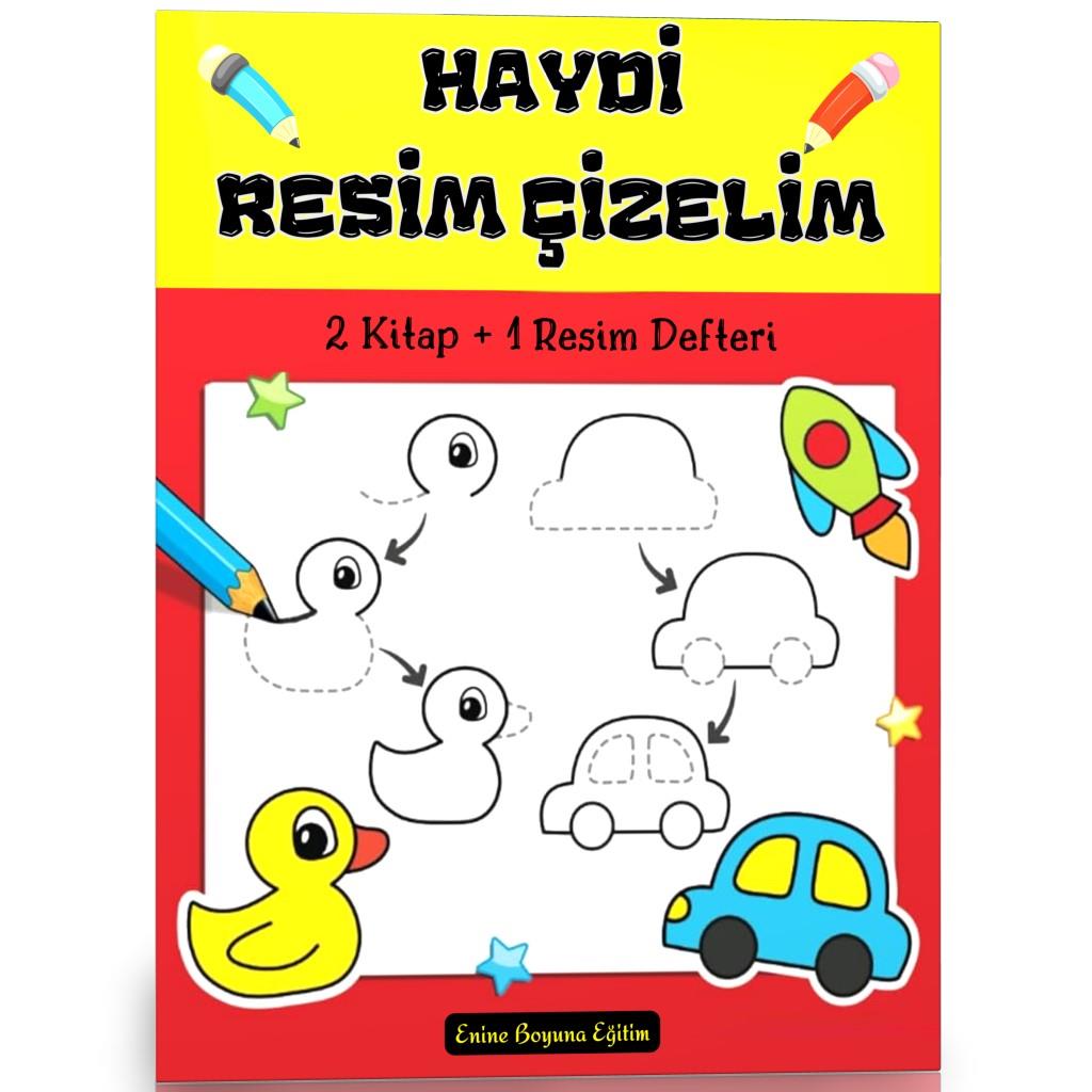 Haydi Resim Çizelim Seti (2 Kitap + 1 Resim Defteri)
