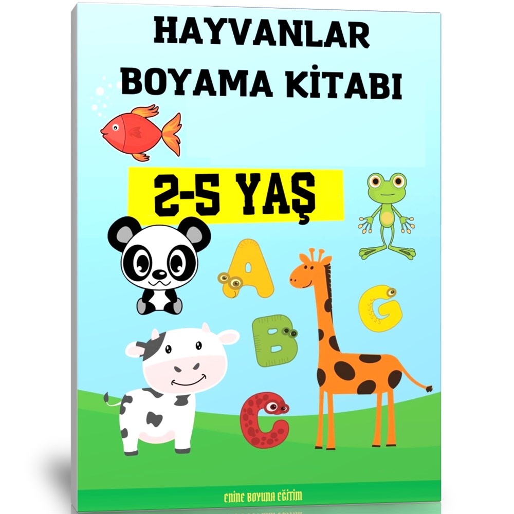 Hayvanlar Boyama Kitabı (2-5 Yaş)