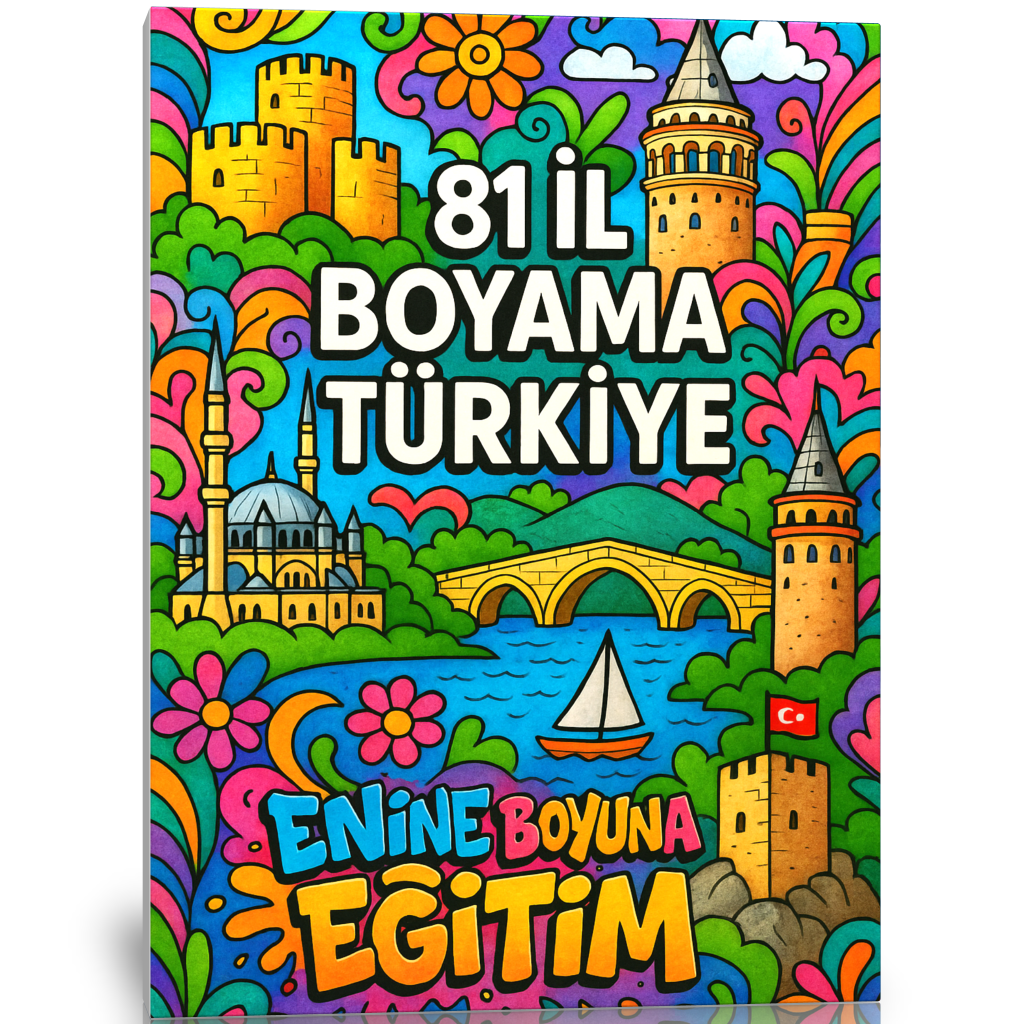 Herkes İçin 81 İL Boyama Kitap Seti (2 Kitap Her İlin En Meşhur Yeri)