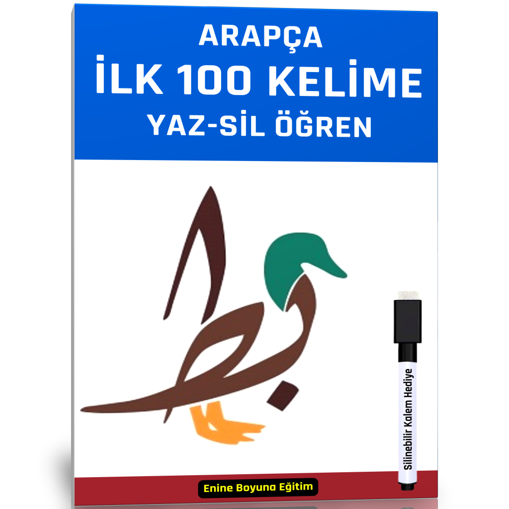 Herkes İçin Arapçada EN ÇOK Kullanılan 100 Kelime YAZ Sil Kitabı
