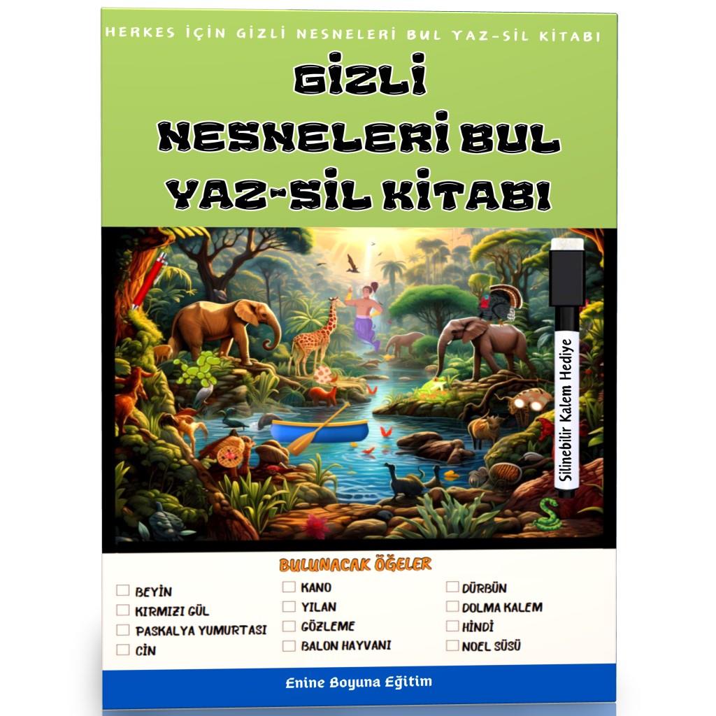 Herkes İçin Herkes İçin Gizli Nesneleri Bul YAZ-SİL Kitabı (Laminasyonlu)