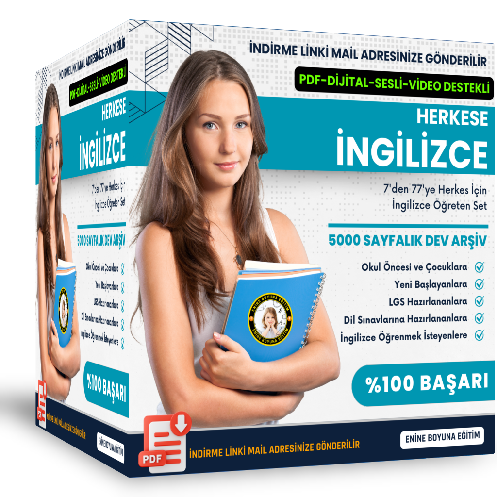 Herkese İngilizce Öğreten Eğitim Seti (500 Sayfa)