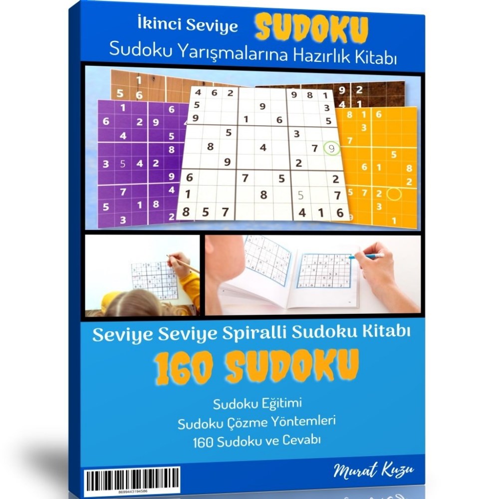 İkinci Seviye Sudoku Kitabı Spiralli (160 Seçilmiş Sudoku)