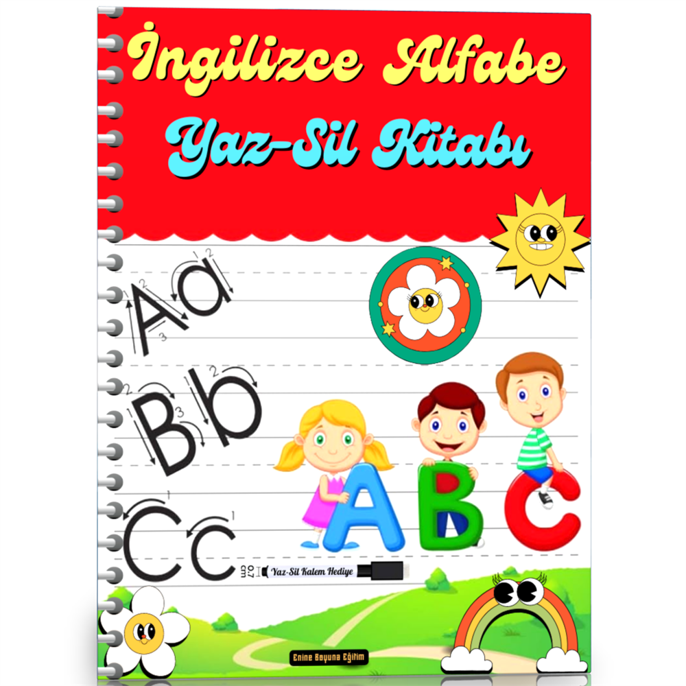 İngilizce Alfabe Öğreten YAZ-SİL Kitabı