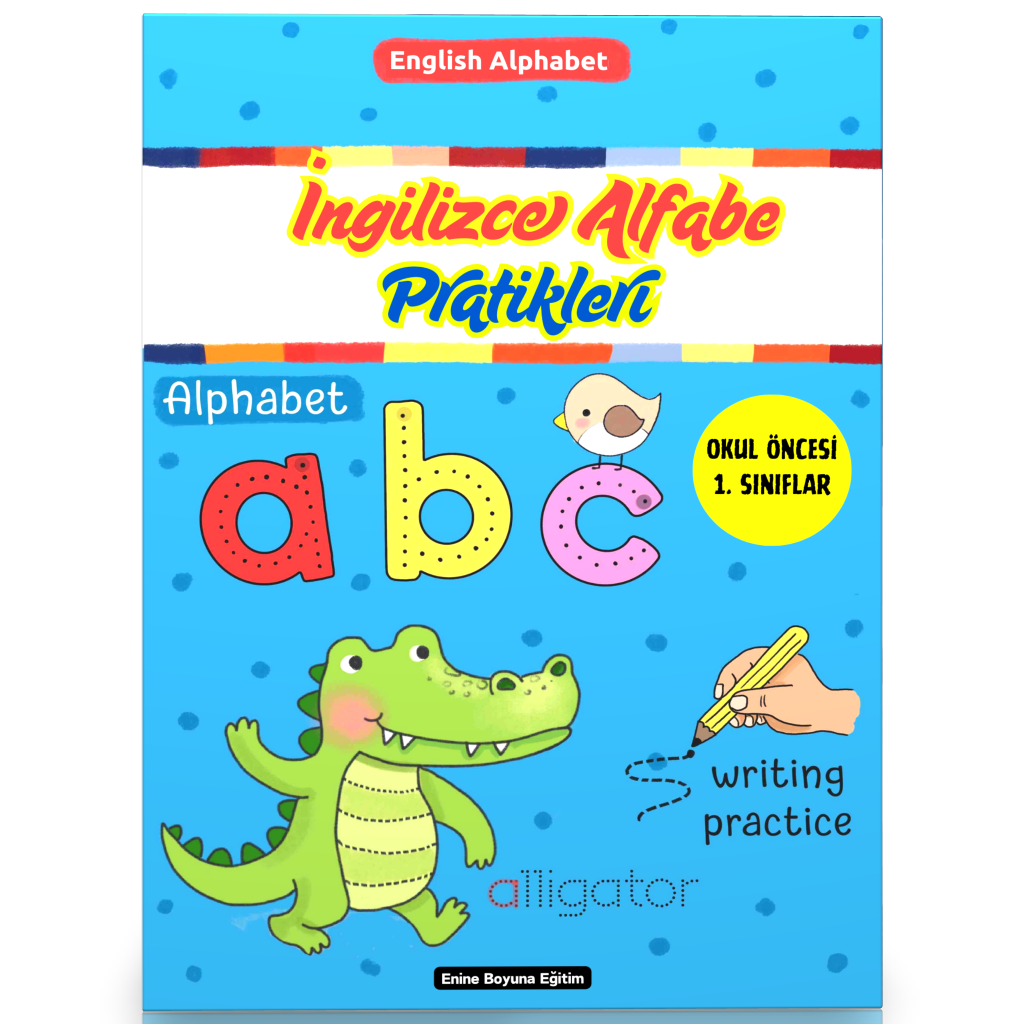İngilizce Alfabe Pratikleri YAZ-SİL Kitabı (İngilizce Kelime Öğreten Alfabe)