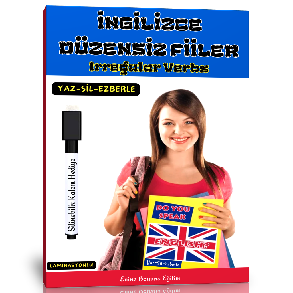 İngilizce Düzensiz Fiiller YAZ-SİL-EZBERLE (Kitabı)