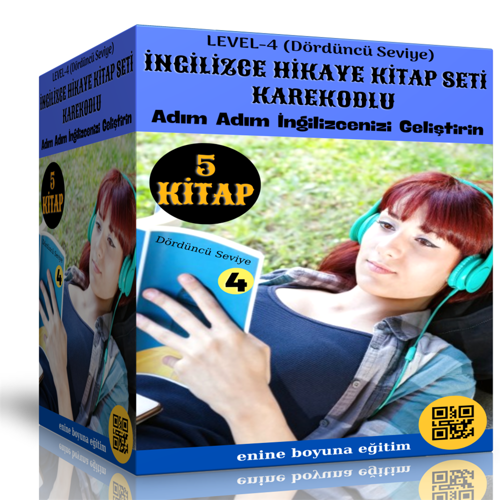 İngilizce Hikaye Seti Level-4 (Karekodlu 5 Kitap) 