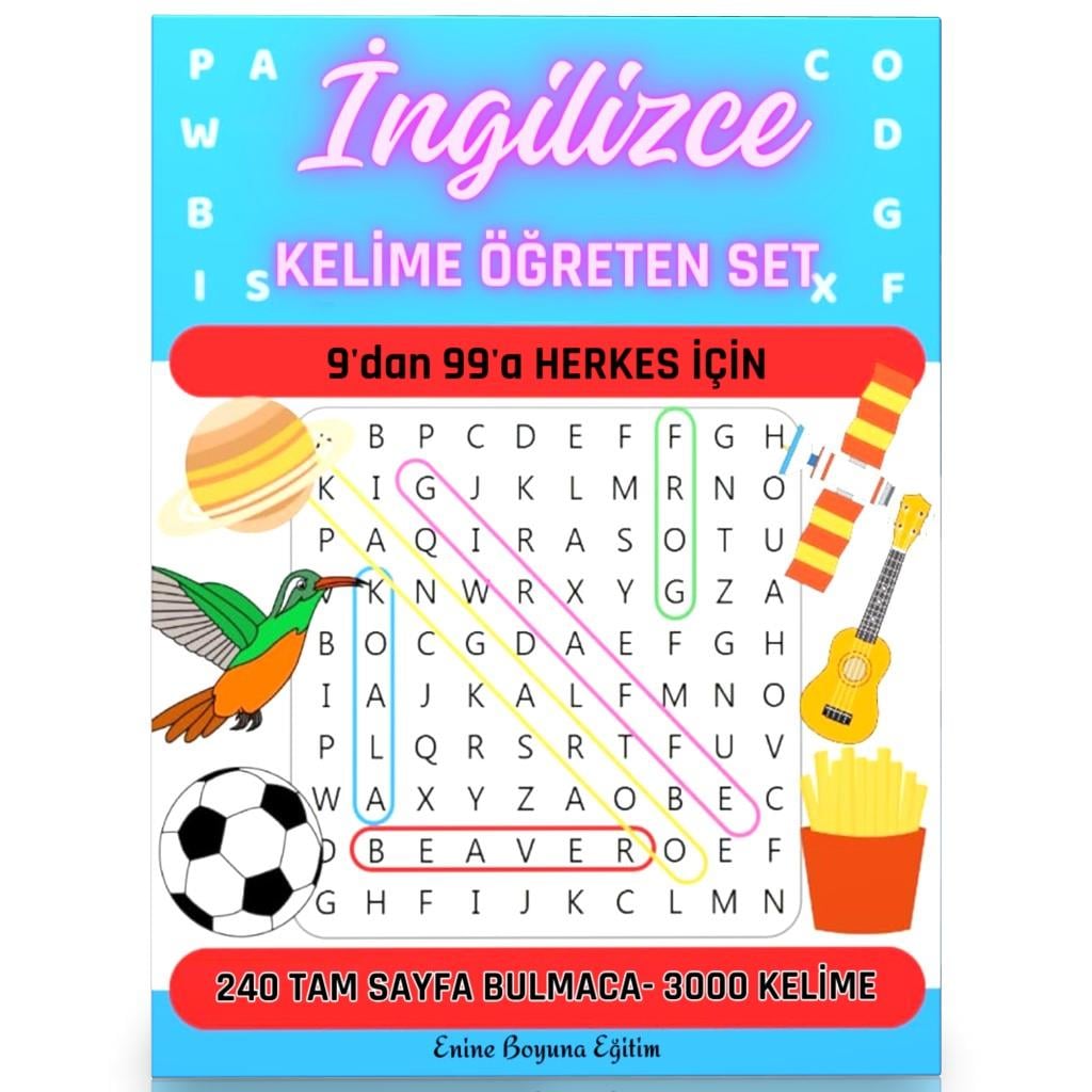 İngilizce Kelime Öğreten Kitap Seti (3000 Kelime Öğren)