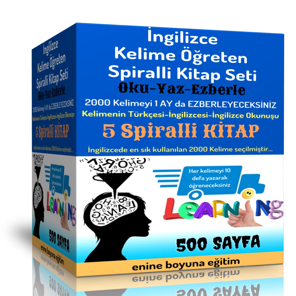 İngilizce Kelime Öğreten Spiralli Kitap Seti (5 Süper Kitap)