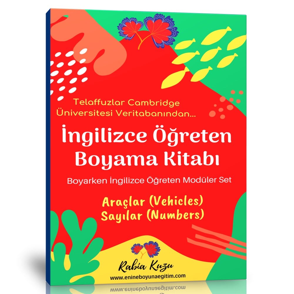 İngilizce Öğreten Boyama Kitabı (Araçlar ve Sayılar)