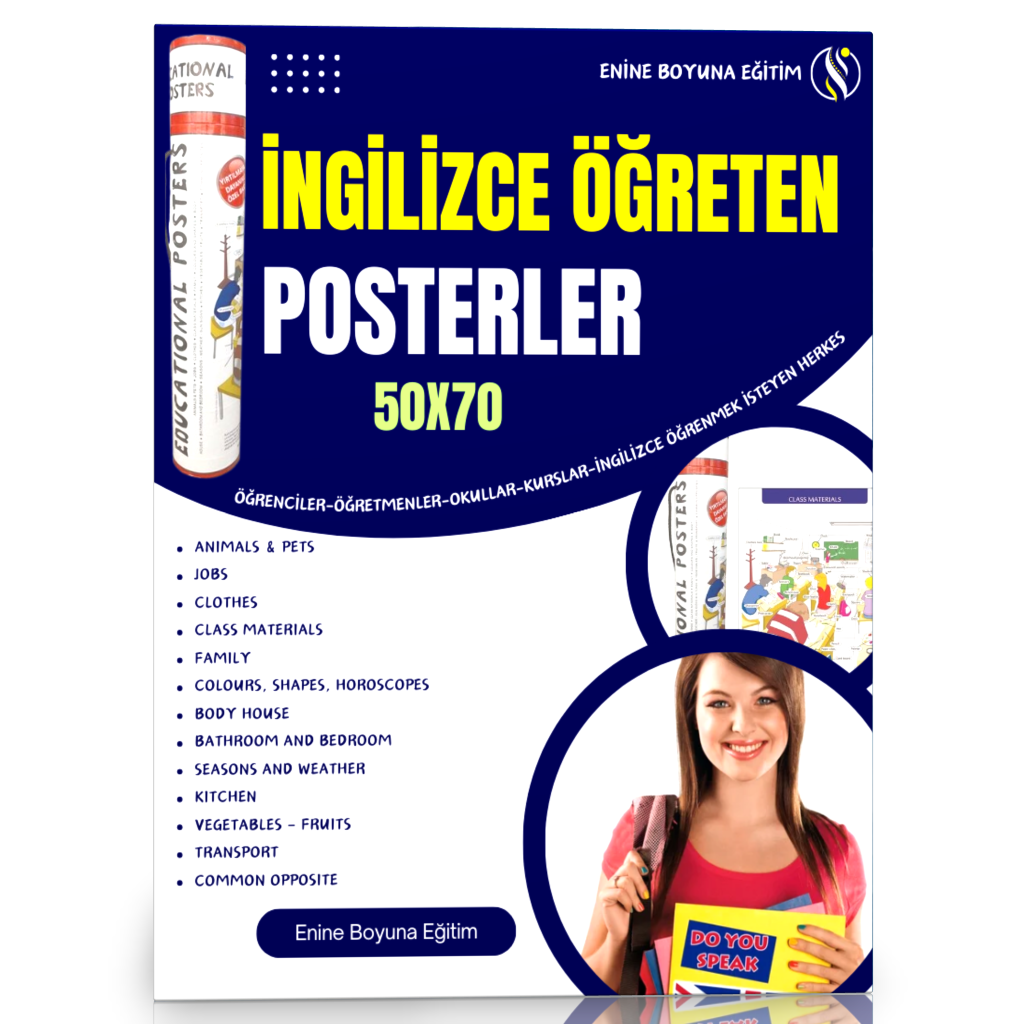 İngilizce Öğreten Posterler (14 Büyük Boy Poster)