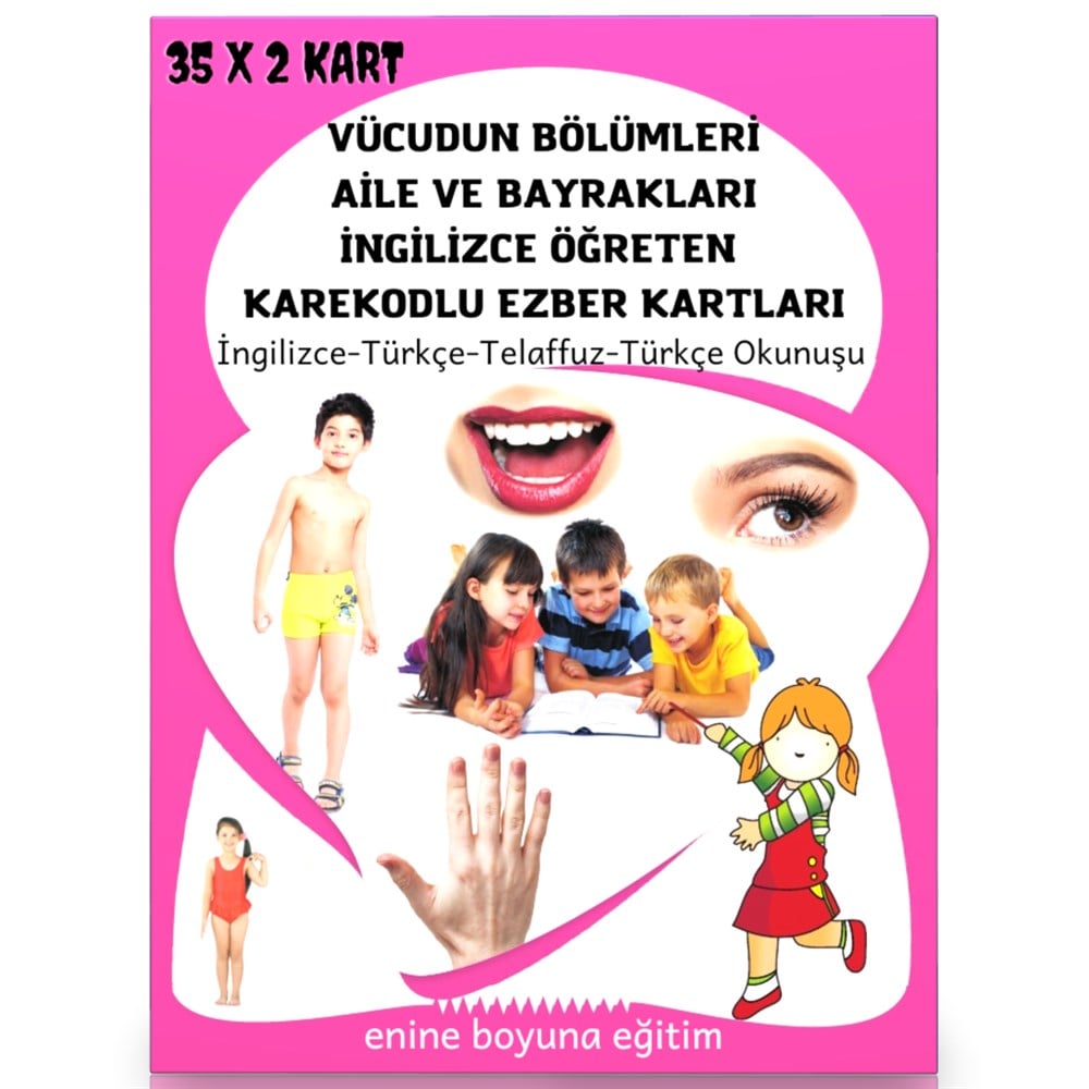 İngilizce Vücudun Bölümleri Ezber Kartları