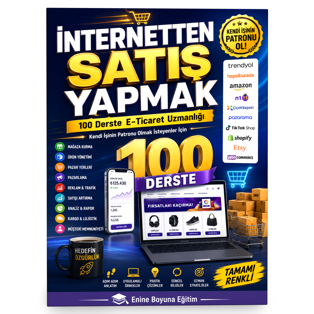İNTERNETTEN SATIŞ YAPMAK – 100 Derste E-Ticaret Uzmanlığı