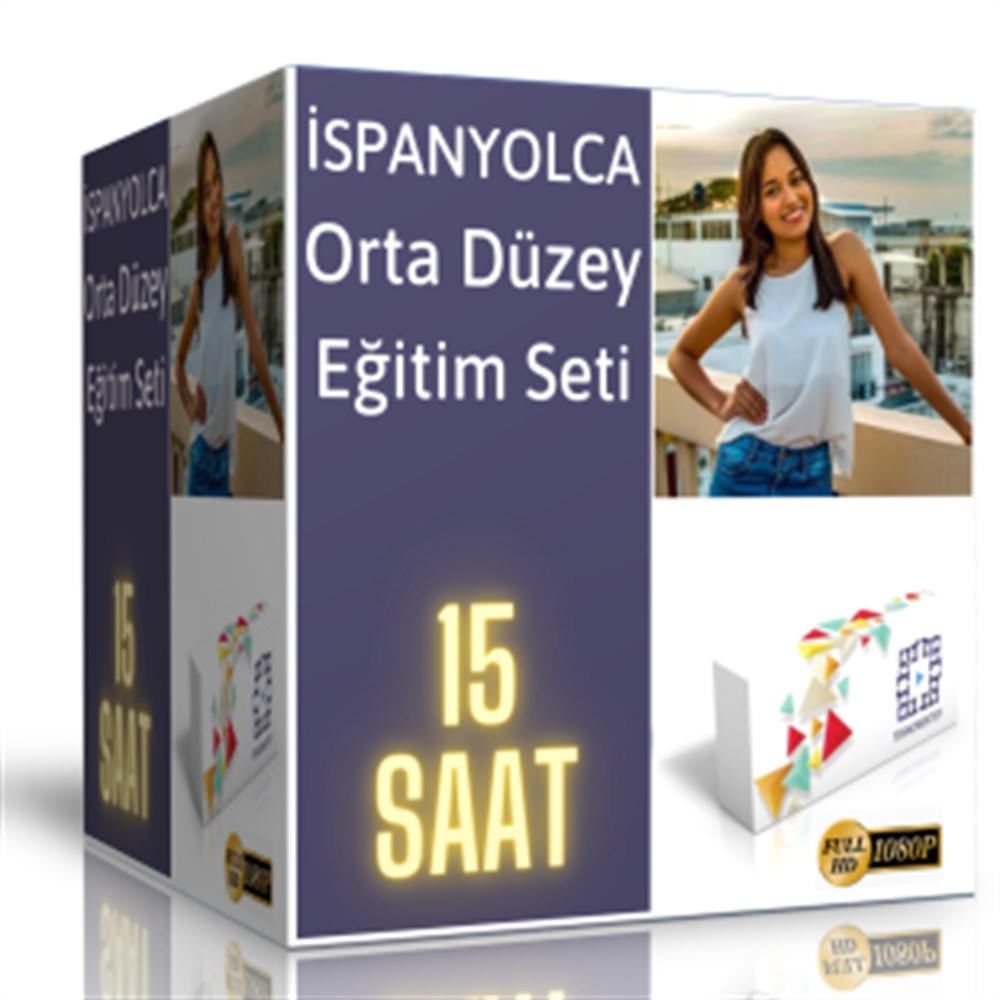 İspanyolca Orta Düzey Görüntülü Eğitim Seti