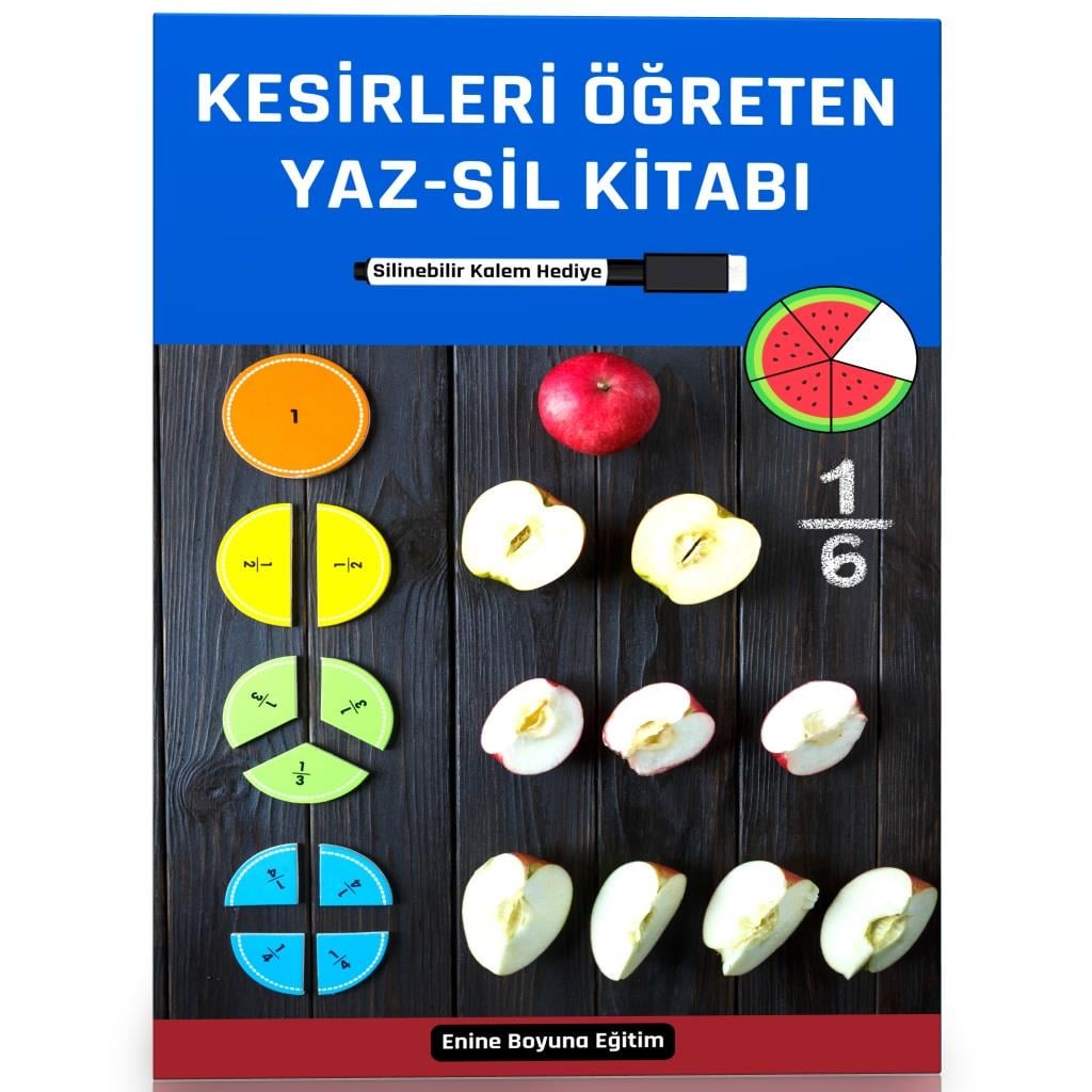 Kesirleri Öğreten YAZ-SİL Kitabı