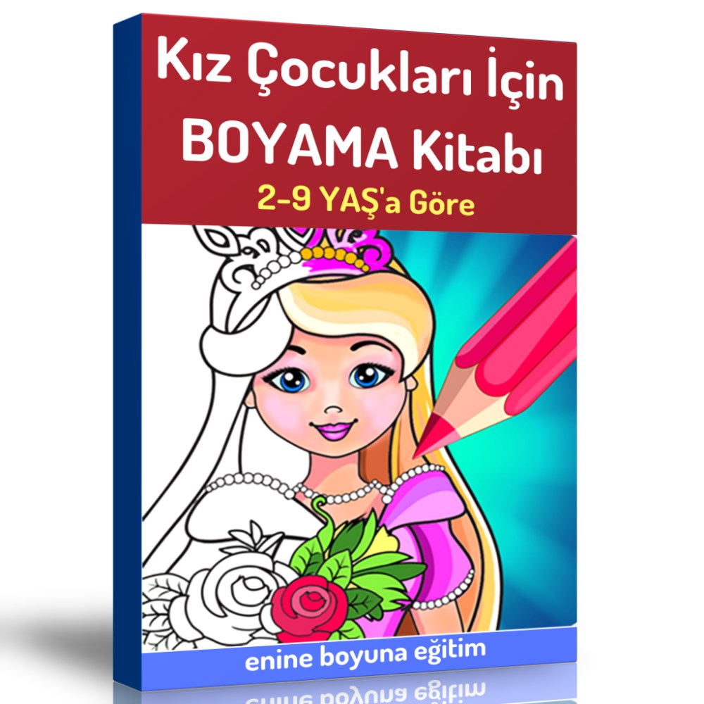Kız Çocukları İçin BOYAMA Kitabı (Spiralli Kitap)