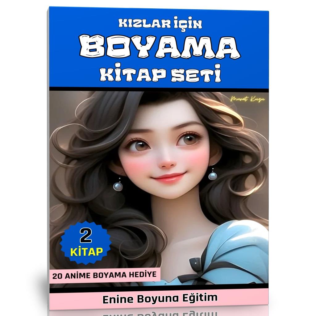 Kızlar İçin BOYAMA Kitap Seti (2 Kitap + 20 Anime Boyama)