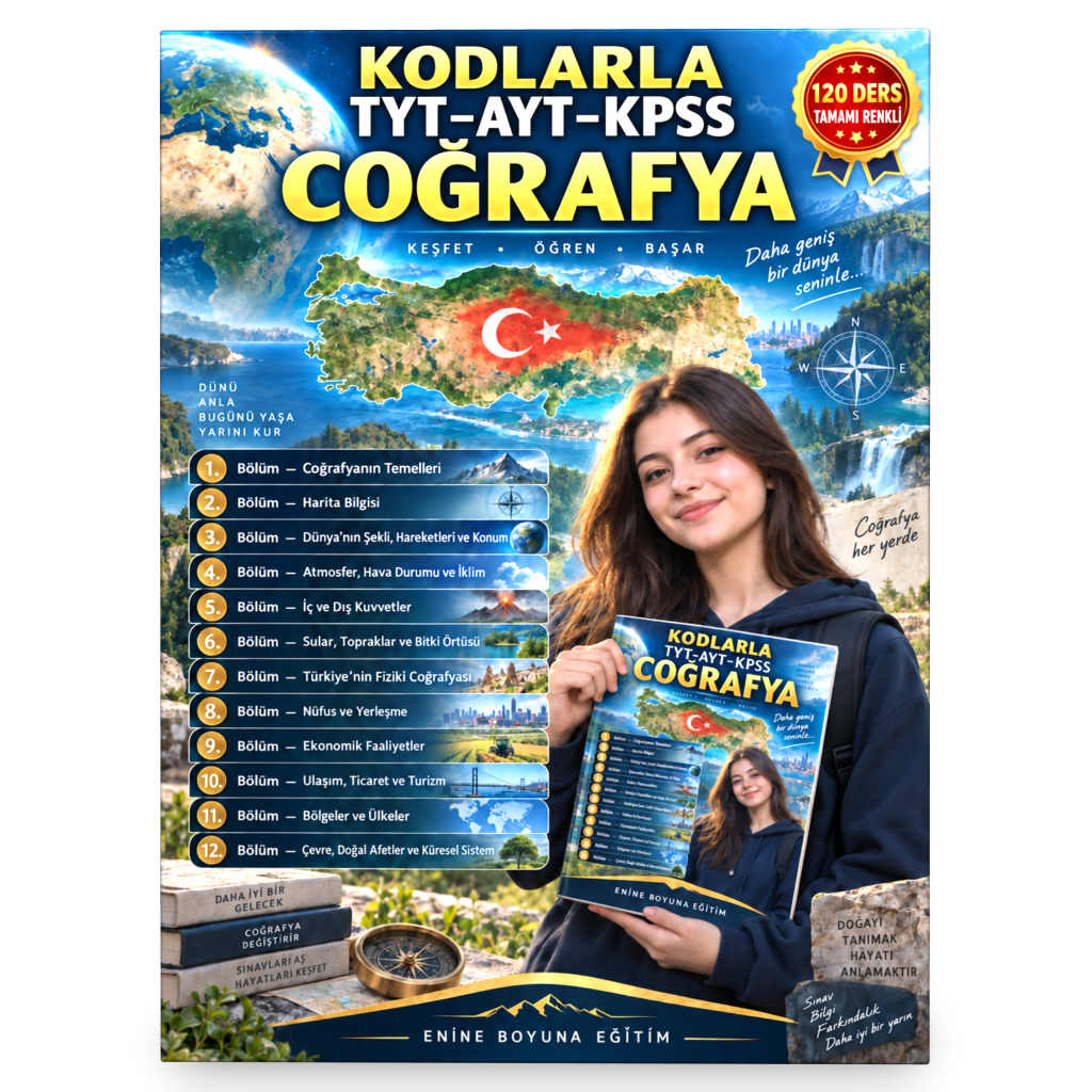 Kodlarla 120 Derste Coğrafya | TYT–AYT–KPSS Coğrafya Konu Anlatımı | Tamamı Renkli