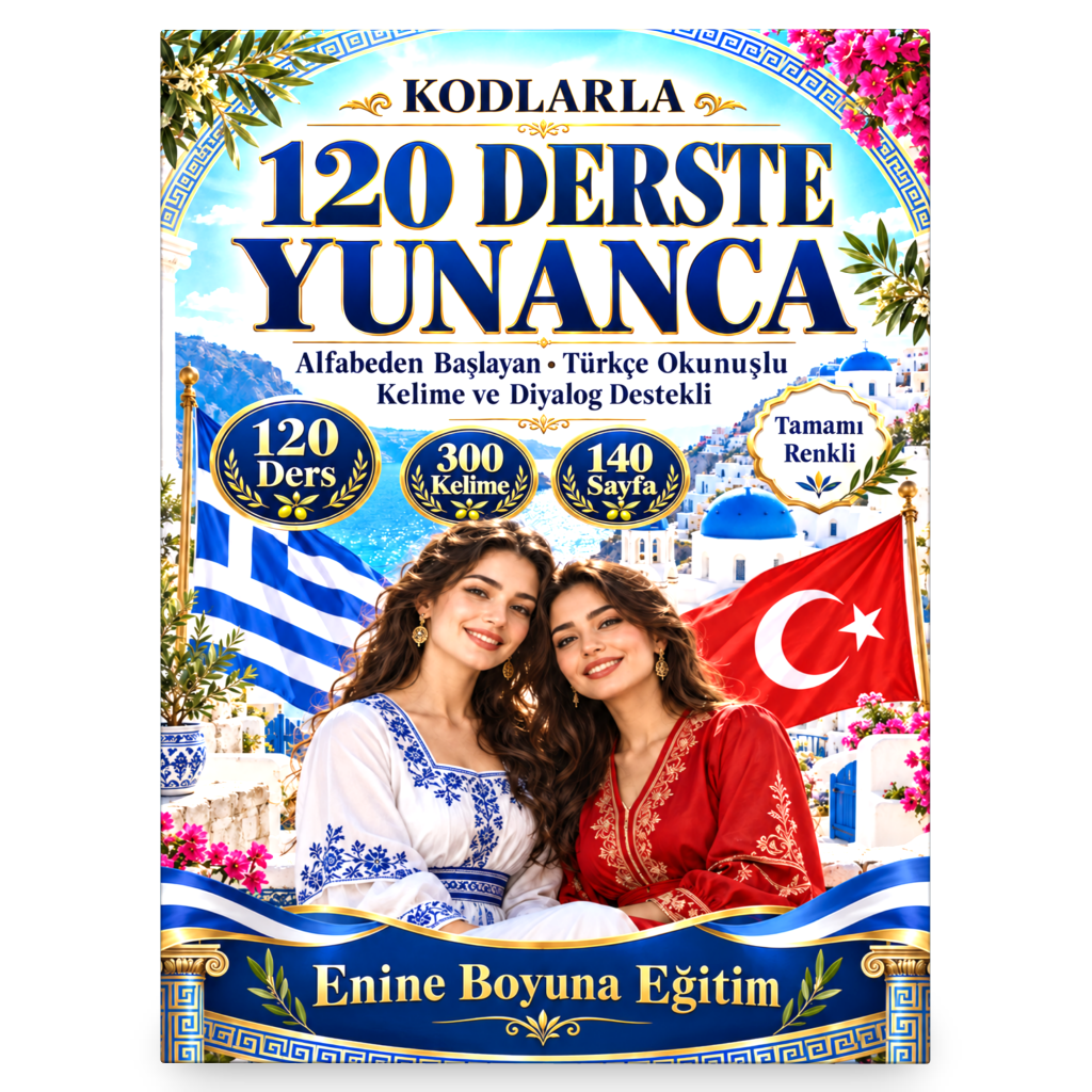 Kodlarla 120 Derste Yunanca Öğrenme Kitabı 