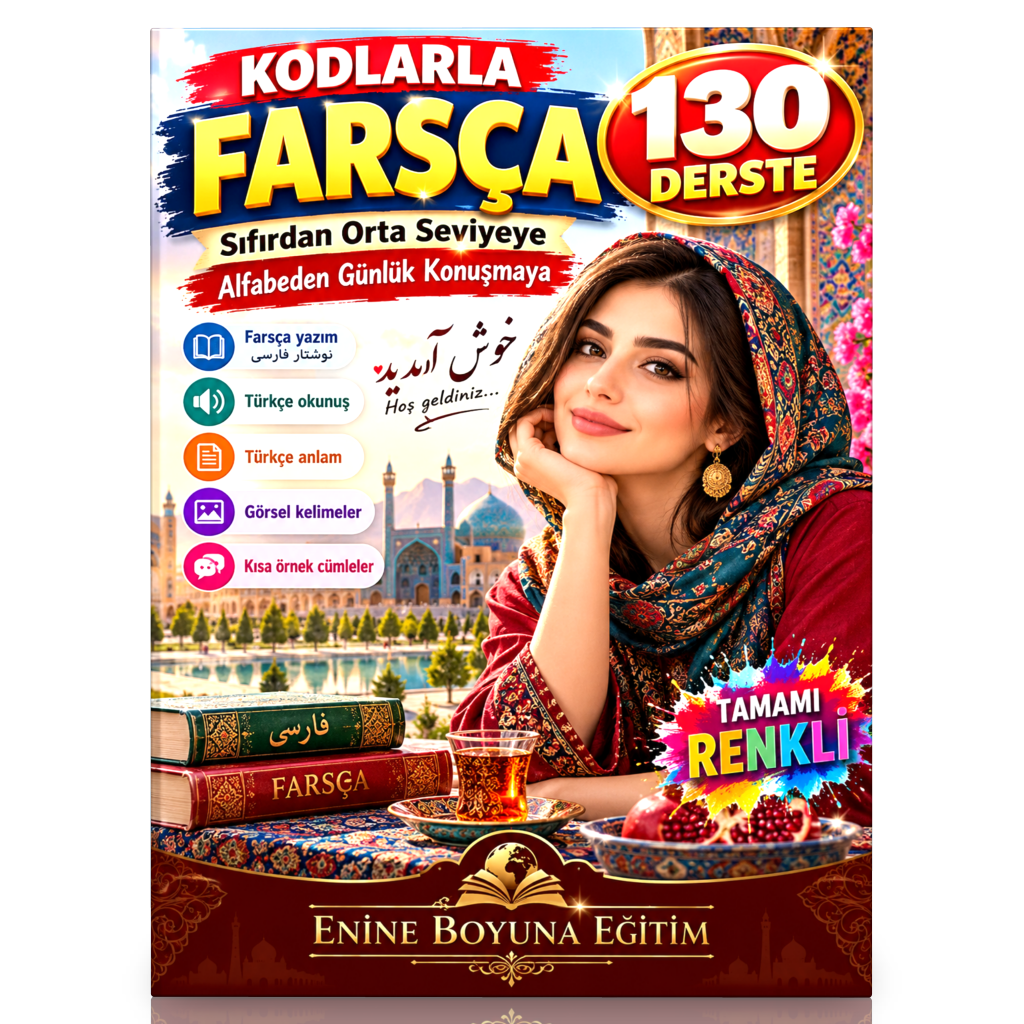 Kodlarla Farsça Öğrenme Kitabı – 130 Derste Sıfırdan Orta Seviyeye 