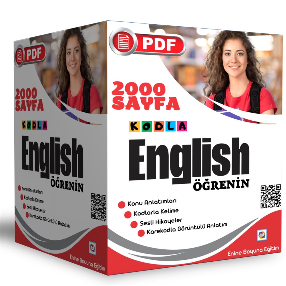 Kodlarla İngilizce Öğreten Eğitim Seti (2000 PDF Sayfası)