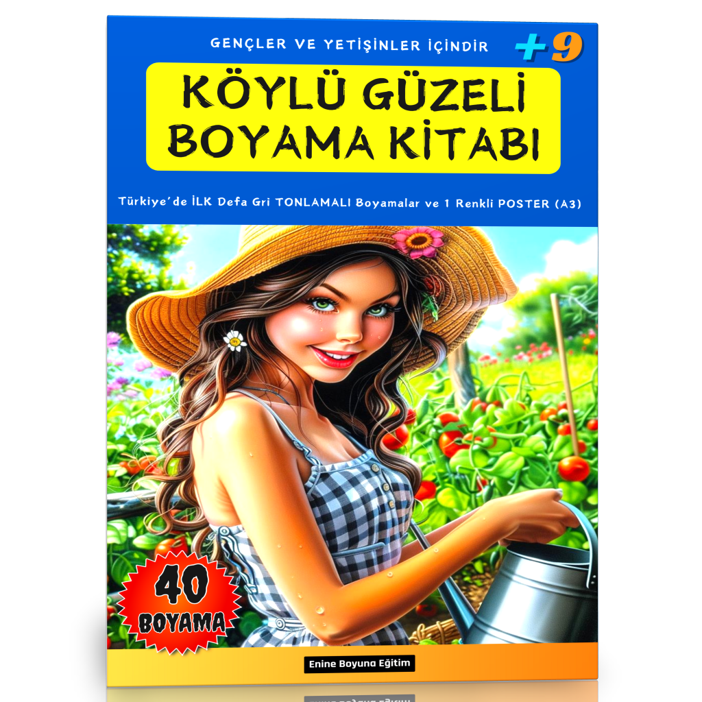 Köylü Güzeli Boyama Kitabı (Gri Tonlamalıdır)