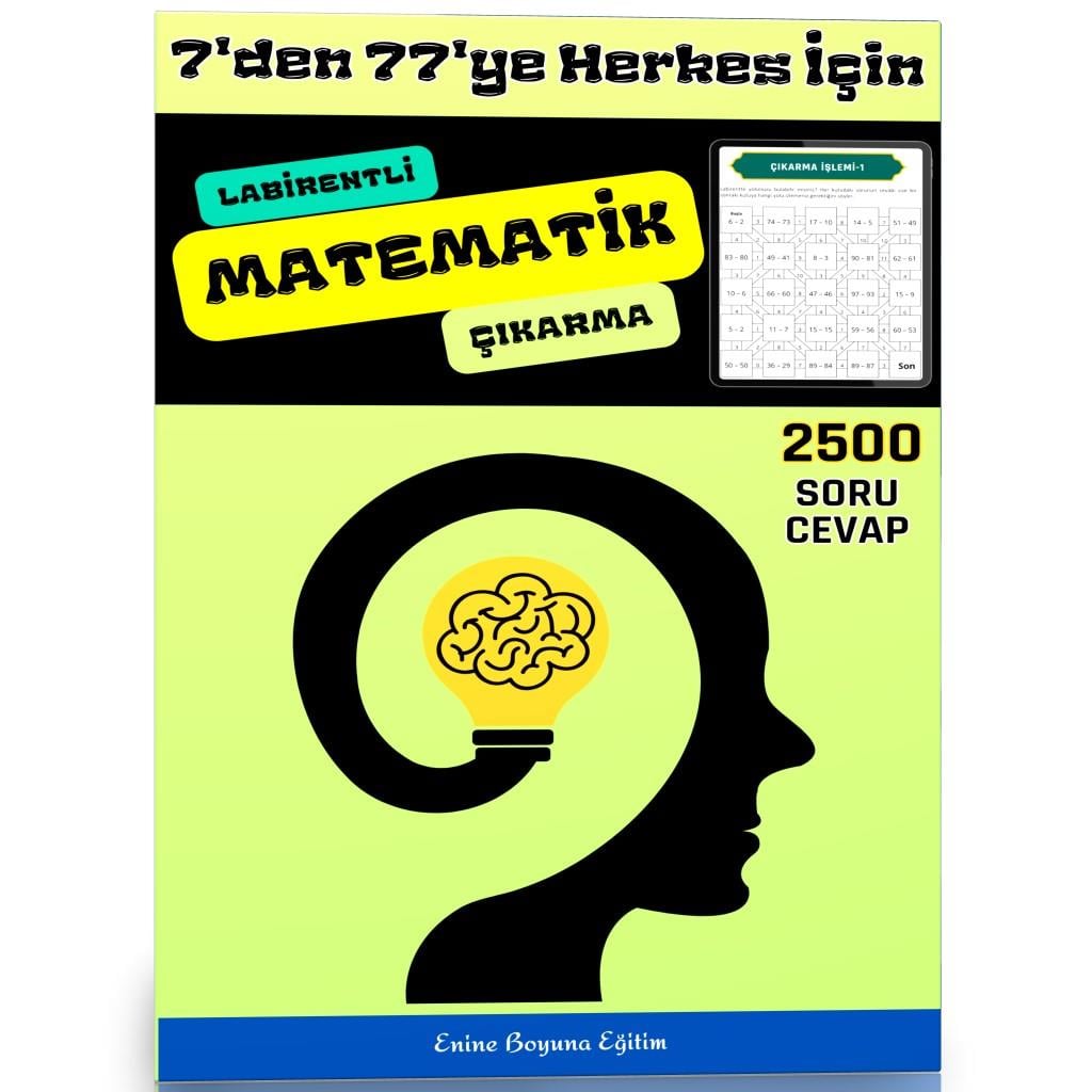 Labirentli Matematik Çıkarma İşlemi Kitabı