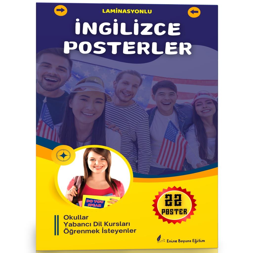 Laminasyonlu İngilizce Posterler (İngilizce Kurs Posterleri) 
