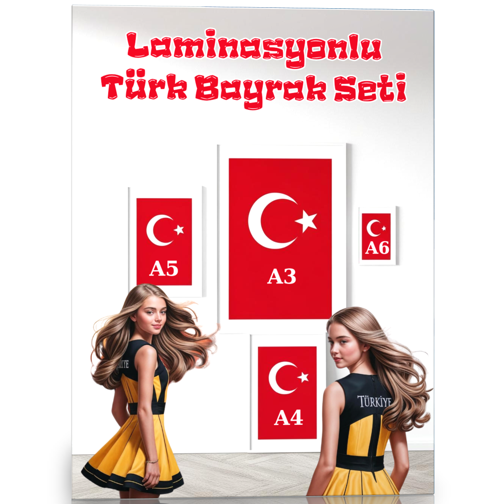 Laminasyonlu Türk Bayrak Seti (4 Poster)