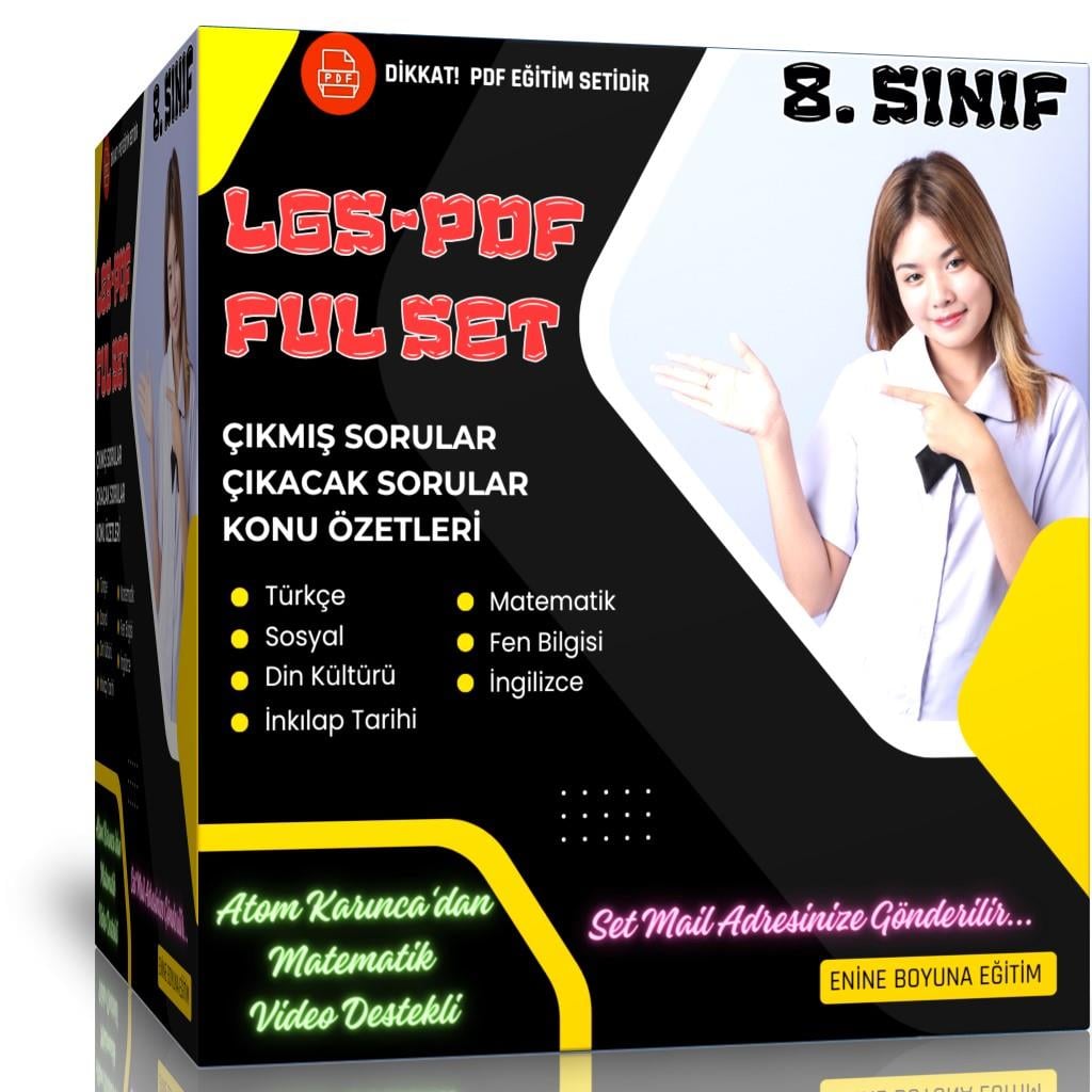 LGS (Liselere GİRİŞ) PDF Hazırlık Seti (Maile Gönderilir)
