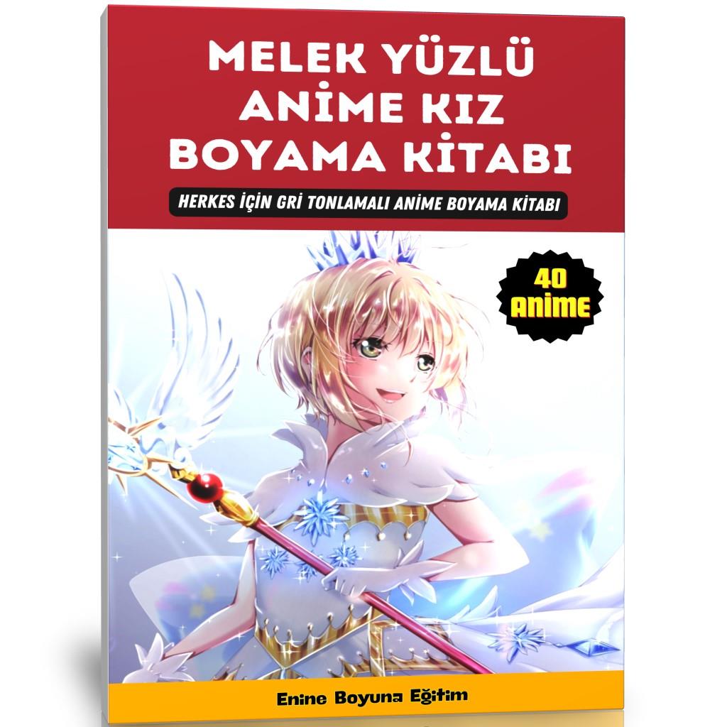 Melek Yüzlü ANİME Boyama Kitabı (50 Boyama Sayfası)