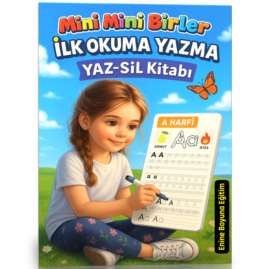 Mini Mini Birler İLK Okuma Yazma YAZ-SİL Kitabı 