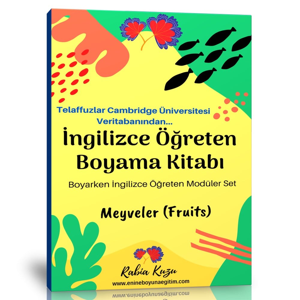 ngilizce Öğreten Boyama Kitabı (Meyveler)