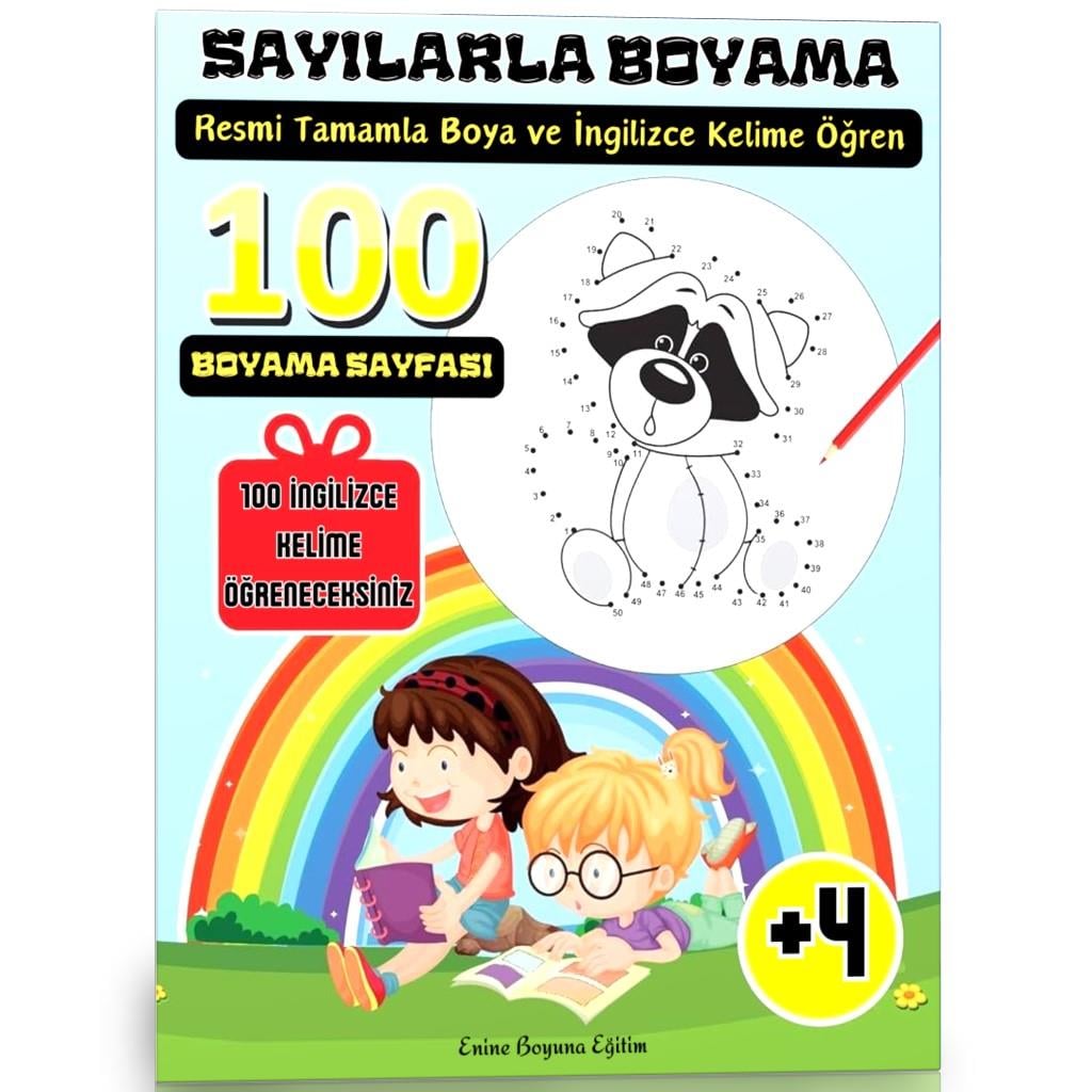 Noktadan Noktaya Sayılarla Boyama Kitabı (İngilizce Kelime Öğrenin)