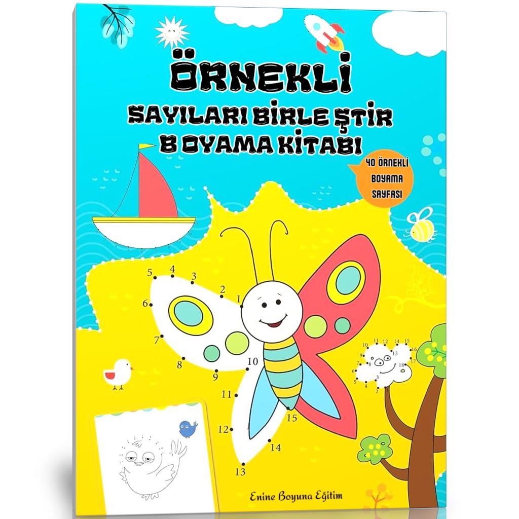 Noktalı Sayıları Birleştir ve BOYA Kitabı (Örneklidir.)