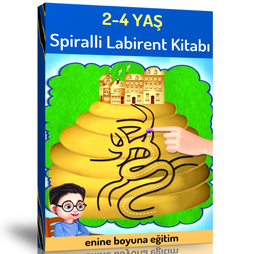 Okul Öncesi 2-4 Yaş Labirent Kitabı (Spiralli Kitap)
