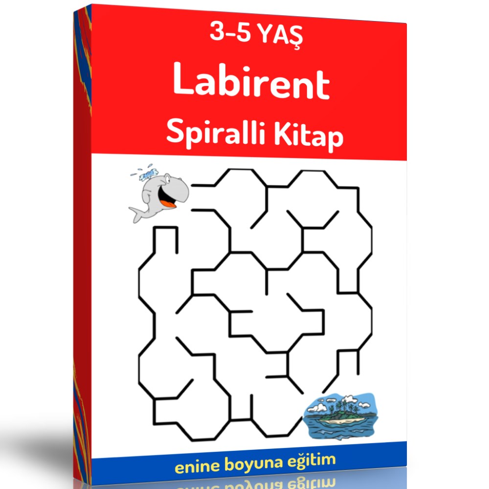 Okul Öncesi 3-5 YAŞ Labirent Bulmaca Kitabı (Spiralli)