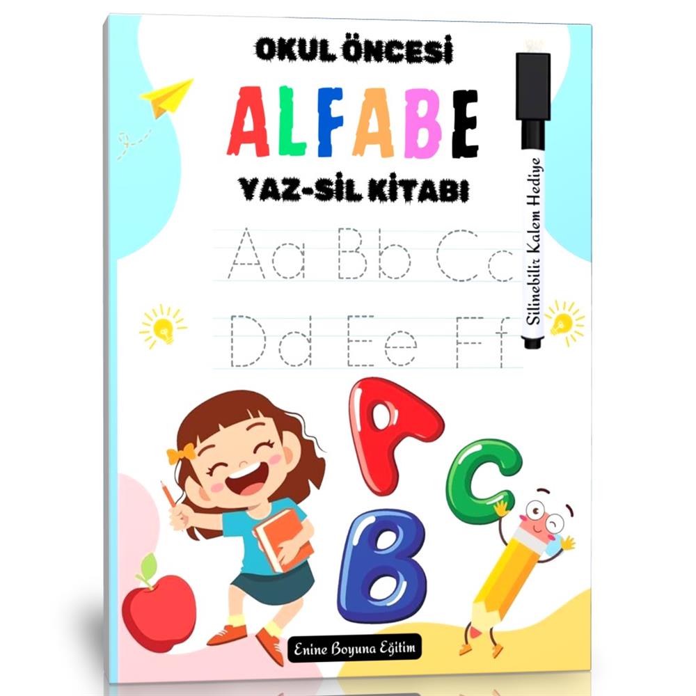 Okul Öncesi Alfabe YAZ-SİL Kitabı 