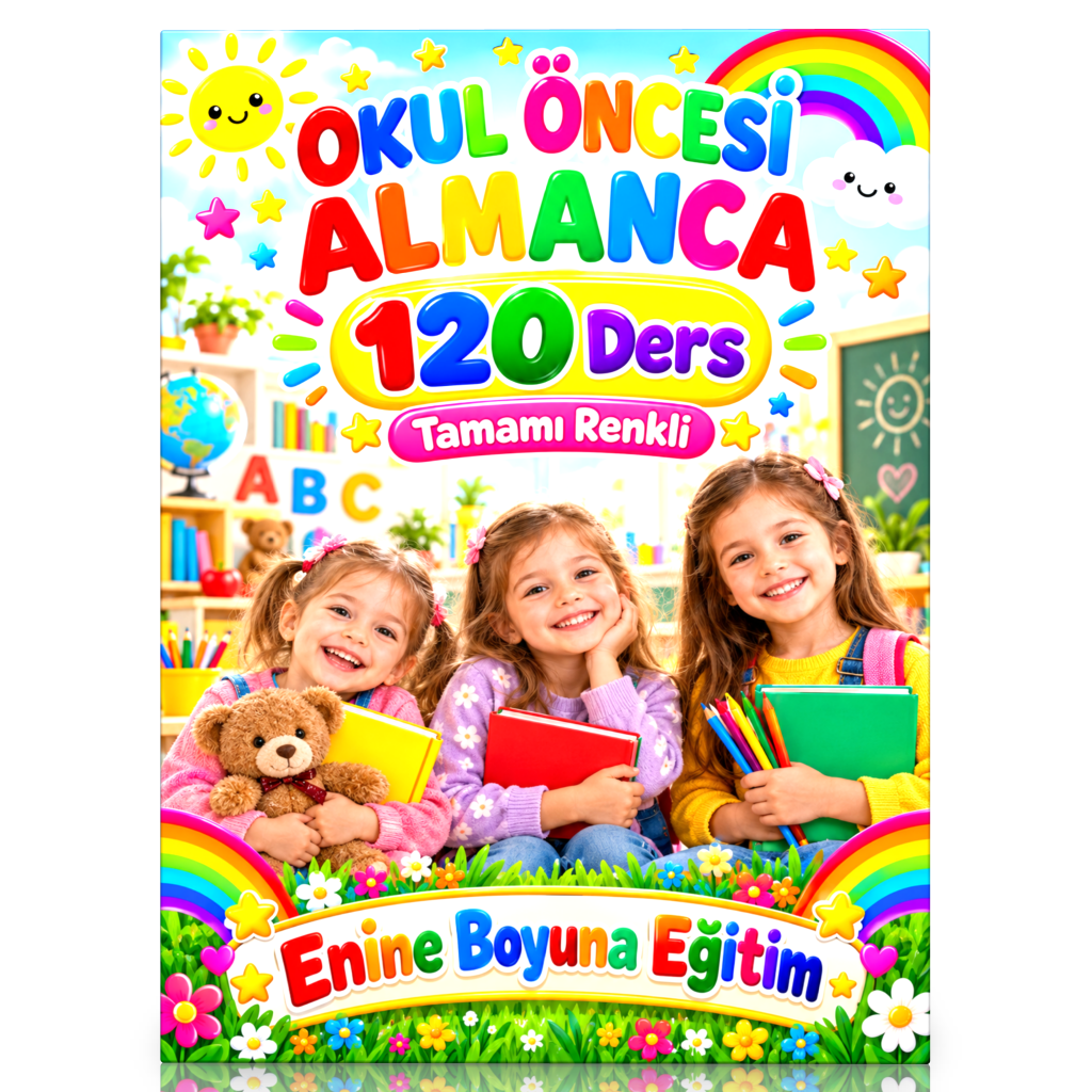 Okul Öncesi Almanca Eğitim Kitabı – 120 Ders | 3–7 Yaş | Tamamı Renkli