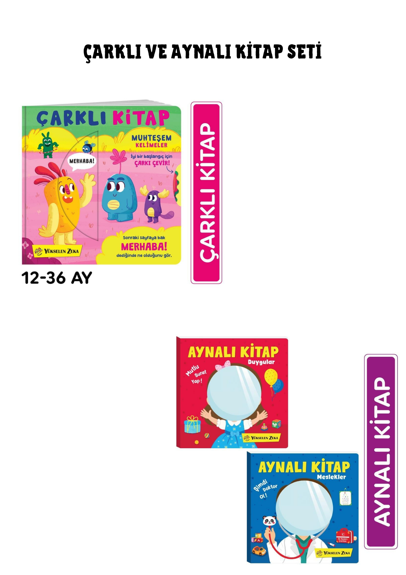 Okul Öncesi Çarklı ve Aynalı Kitap Seti (3 Kitap