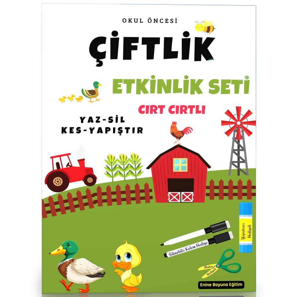 Okul Öncesi Çiftlik Etkinlik Seti (Yaz-Sil ve Cırt Cırtlı)