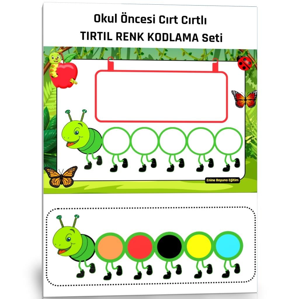Okul Öncesi Cırt Cırtlı RENK KODLAMA Seti