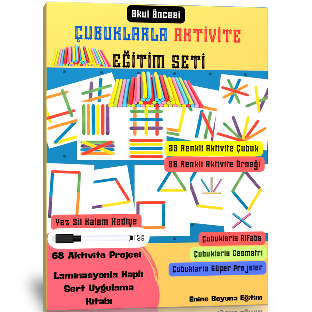 Okul Öncesi Çubuklarla Aktivite Eğitim Seti