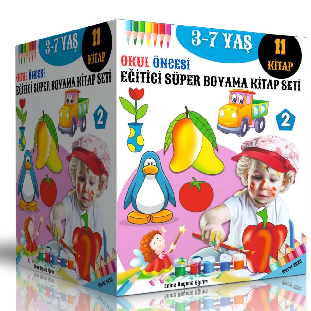 Okul Öncesi Eğitici Süper Boyama Kitap Seti (11 Kitap)
