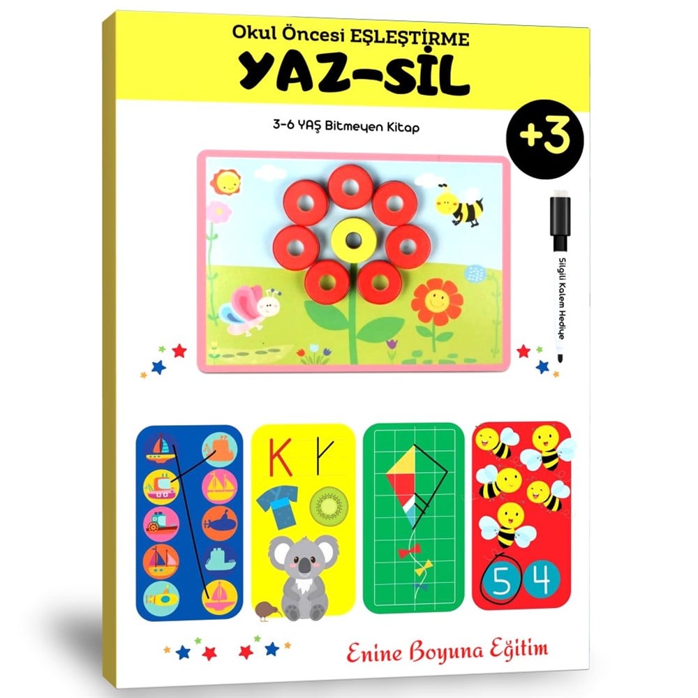 Okul Öncesi Eşleştirme YAZ-Sil Kitabı