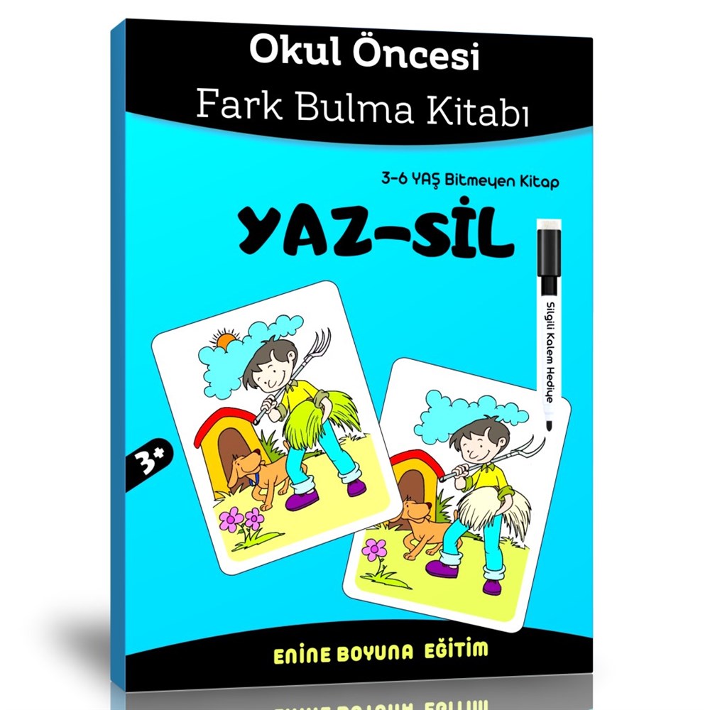 Okul Öncesi Fark Bulma Yaz-Sil Kitabı