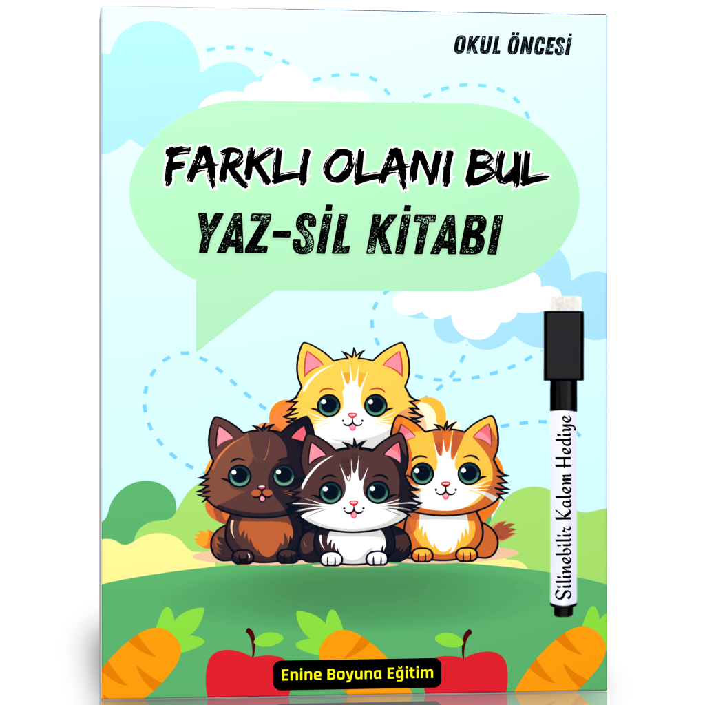 Okul Öncesi Farklı Olanı Bul YAZ-SİL Kitabı