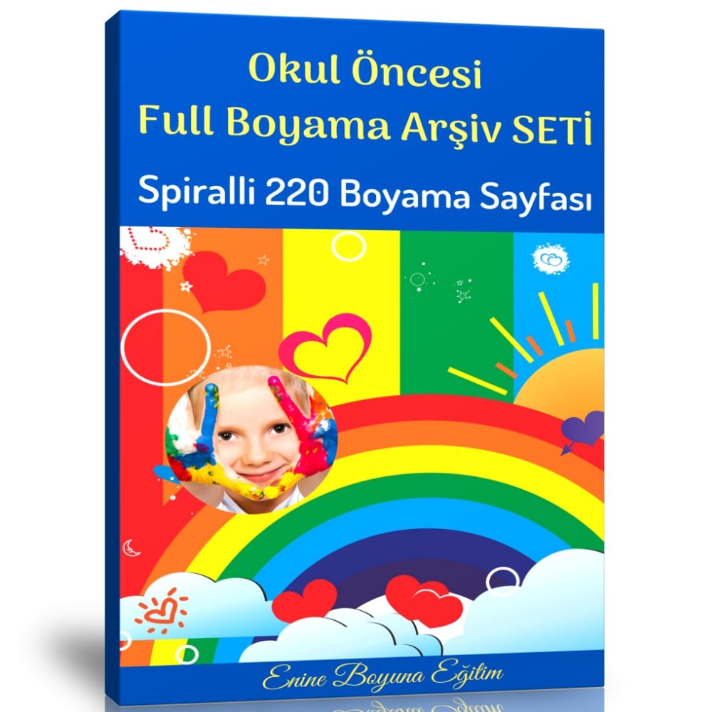 Okul Öncesi Full Boyama Arşiv Seti – Spiralli